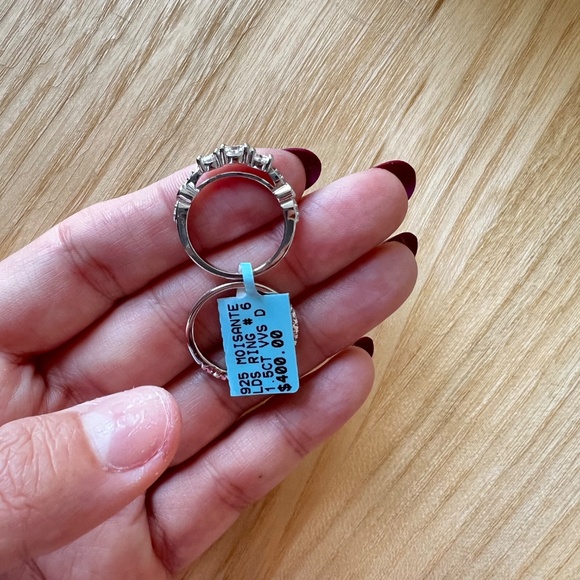 Moissanite Solitaire Ring – 1.50 CT, VVS1 D Color – 925 Silver – Women’s Size 6 - Picture 2 of 14